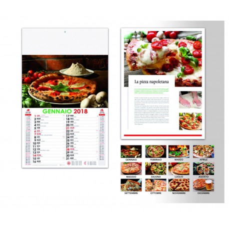 CALENDARIO OLANDESE ILLUSTRATO PIZZA