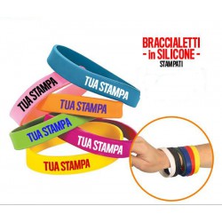 500 BRACCIALETTI SILICONE/GOMMA PERSONALIZZATI