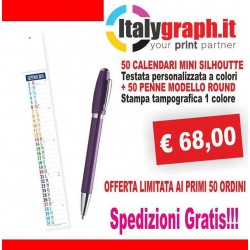 50 CalendariI+50 Penne € 68 SOLO PER 50 Clienti