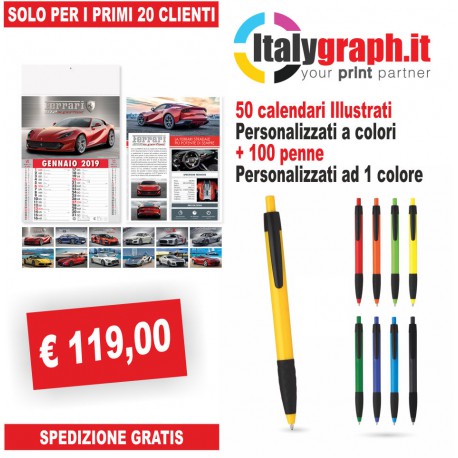 50 calendari illustrati + 100 penne