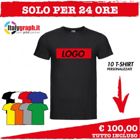 10 MAGLIETTE CON IL TUO LOGO