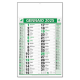 50 Calendari Olandese VERDE PERSONALIZZATO 12 ff. 28,8x47 ca.